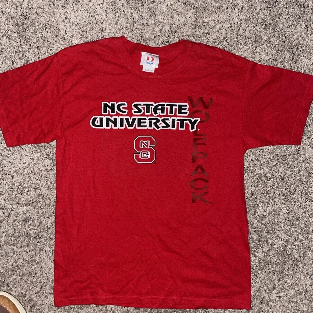 Vintage Y2K NC State‎ Wolfpack NCAA Tee Red - Men’s Size L